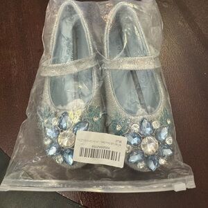 Girls Dress Shoes Mary Jane Princess Party Blue Flats Little Kids Sz 12 NWT